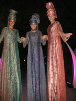 stilt walking