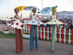 stilt walking