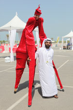 stilt walking