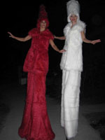 stilt walking